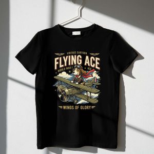 Beagle Flying Ace Vintage Aviator 1 T Shirt.jpg