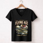 Beagle Flying Ace Vintage Aviator 7 Womens V Neck.jpg
