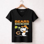 Bears Make Me Drink Snoopy For Chicago Bears Fans 7 Womens V Neck