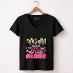 Because Friends Dont Let Friends Fight Cancer Alone Snoopy The Peanuts 5 Womens V Neck1