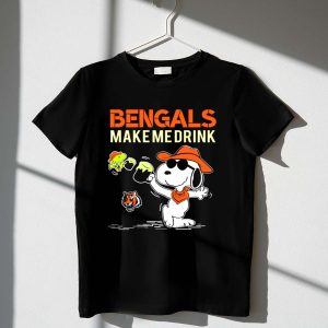 Bengals Make Me Drink Snoopy Cincinnati Bengals Football Fan 1 T Shirt