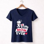 Best Mom Ever Snoopy Mothers Day Peanuts Movie 5 Womens V Neck