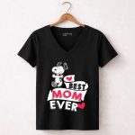 Best Mom Ever Snoopy Mothers Day Peanuts Movie 7 Womens V Neck