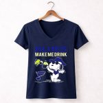 Blues Make Me Drink St Louis Blues Snoopy Fan 5 Womens V Neck.jpg