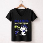 Blues Make Me Drink St Louis Blues Snoopy Fan 7 Womens V Neck.jpg