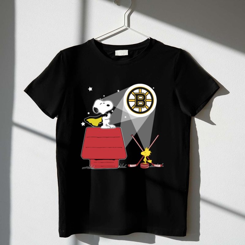 Boston Bruins Snoopy And Woodstock Lighthouse House 1 T Shirt
