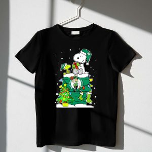 Boston Celtics Christmas Tree Snoopy And Woodstock Fan Favorite 1 T Shirt