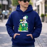 Boston Celtics Christmas Tree Snoopy And Woodstock Fan Favorite 8 Hoodie