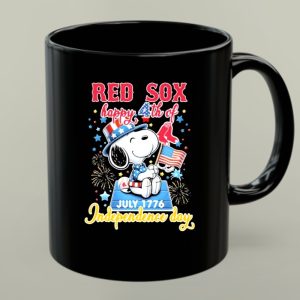 Boston Red Sox Snoopy The Peanuts Happy 4th Of July 1776 American Flag 1 mug.jpg