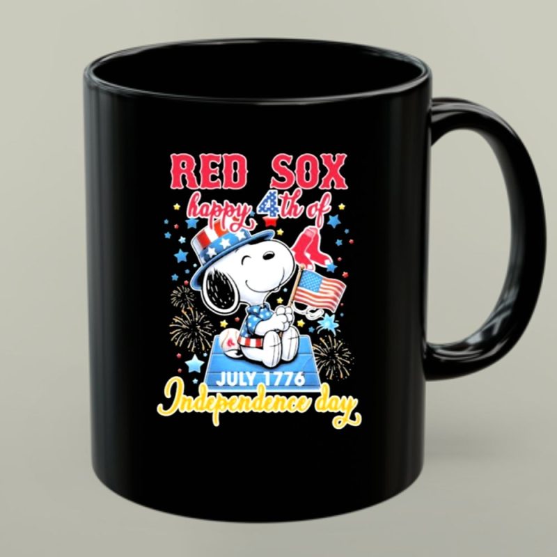 Boston Red Sox Snoopy The Peanuts Happy 4Th Of July 1776 American Flag 1 Mug.jpg