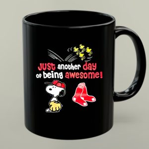 Boston Red Sox Snoopy Woodstock just another day of being awesome 1 mug.jpg
