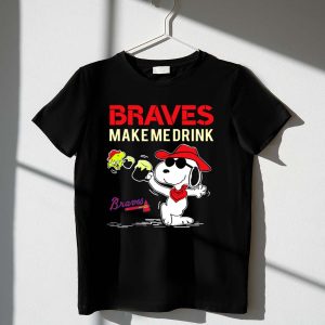 Braves Make Me Drink Braves Live Peanuts Snoopy Shirt
