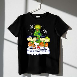 Broncos Christmas Snoopy and Peanuts Characters Holiday 1 T Shirt