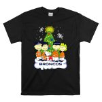 Broncos Christmas Snoopy and Peanuts Characters Holiday T Shirt 6