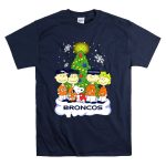 Broncos Christmas Snoopy and Peanuts Characters Holiday T Shirt 7
