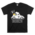 Brooklyn Nets Snoopy Driving Car with Basketball and Flag T Shirt 6