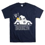 Brooklyn Nets Snoopy Driving Car with Basketball and Flag T Shirt 7