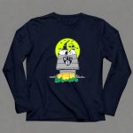 Brooklyn Nets Snoopy Halloween Moon With Pumpkins And Woodstock 6 Long Sleeves