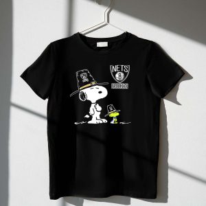 Brooklyn Nets Snoopy Woodstock Pilgrim Hats 1 T Shirt