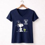 Brooklyn Nets Snoopy Woodstock Pilgrim Hats 5 Womens V Neck
