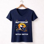 Buckle Up Buttercup Denver Broncos Snoopy You Just Flipped My Witch Switch 5 Womens V Neck