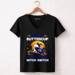 Buckle Up Buttercup Los Angeles Rams Snoopy Witch Switch Halloween 7 Womens V Neck