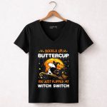 Buckle Up Buttercup Snoopy Chicago Bears You Just Flipped My Witch Switch 5 Womens V Neck1