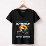 Buckle Up Buttercup Snoopy Jacksonville Jaguars Witch Switch 7 Womens V Neck