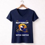 Buckle Up Buttercup You Just Flipped My Witch Switch Buffalo Bills Snoopy Halloween 5 Womens V Neck.jpg