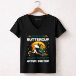 Buckle Up Buttercup You Just Flipped My Witch Switch New York Jets Snoopy 5 Womens V Neck1