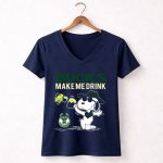 Bucks Make Me Drink Snoopy Milwaukee Bucks 5 Womens V Neck