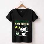 Bucks Make Me Drink Snoopy Milwaukee Bucks 6 Womens V Neck