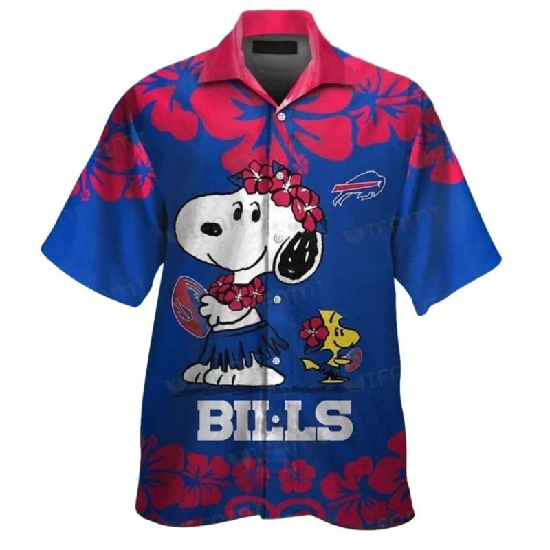 Buffalo Bills Cool Snoopy Peanuts Floral Hawaiian Shirt 1.Jpg