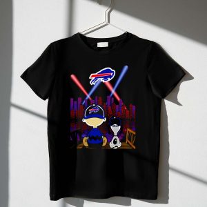 Buffalo Bills Skyline With Snoopy And Charlie Brown On A Pier 1 T Shirt 1.jpg