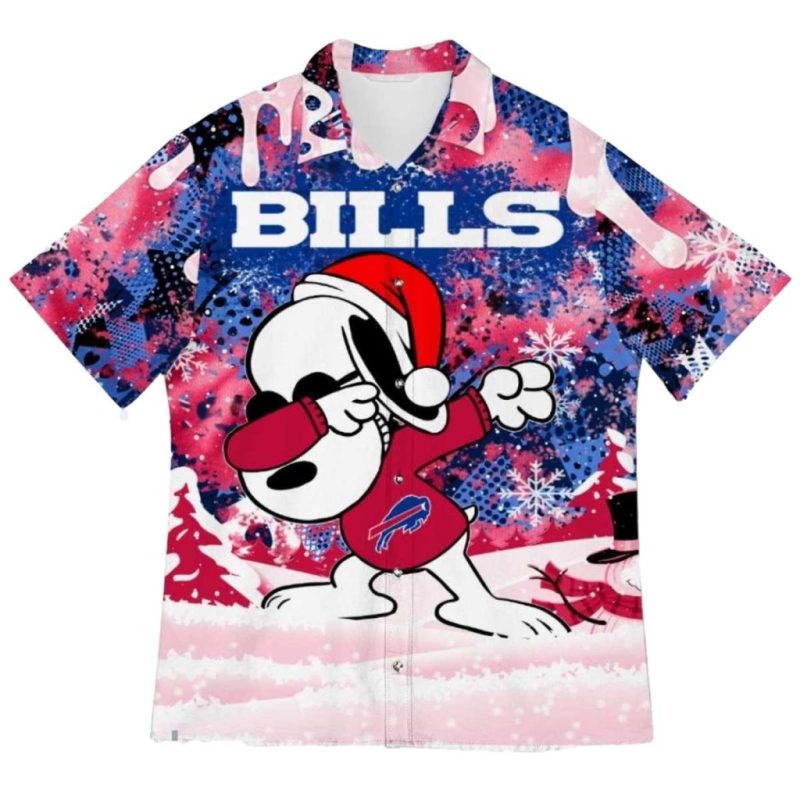 Buffalo Bills Snoopy Dabbing Christmas Hawaiian Shirt 1.Jpg