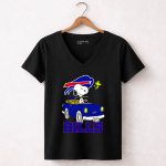 Buffalo Bills Snoopy Driving Woodstock Peanuts 7 Womens V Neck.jpg