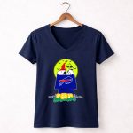 Buffalo Bills Snoopy Halloween Pumpkin Moon Scene Peanuts Celebration 5 Womens V Neck 1.jpg