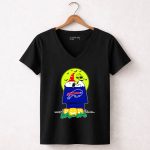 Buffalo Bills Snoopy Halloween Pumpkin Moon Scene Peanuts Celebration 7 Womens V Neck.jpg