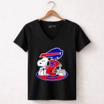 Buffalo Bills Snoopy Helmet 7 Womens V Neck 1.jpg