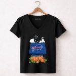 Buffalo Bills Snoopy Pumpkin House 7 Womens V Neck.jpg