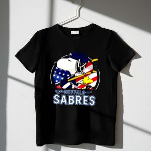 Buffalo Sabres Ice Hockey Snoopy And Woodstock For 4th Of July 1 T Shirt.jpg