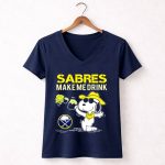Buffalo Sabres Make Me Drink Snoopy Sports Fan 5 Womens V Neck.jpg