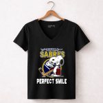 Buffalo Sabres Snoopy Perfect Smile 7 Womens V Neck.jpg