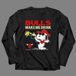 Bulls Make Me Drink Snoopy Chicago Bulls Fans 4 Long Sleeves