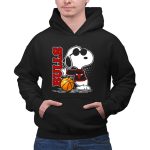 Bulls Snoopy With Basketball And Chicago Bulls Red 2 Hoodie