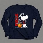 Bulls Snoopy With Basketball And Chicago Bulls Red 6 Long Sleeves