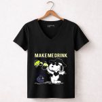 Canucks Make Me Drink Snoopy Vancouver Peanuts Hockey Fan 7 Womens V Neck.jpg