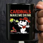 Cardinals Make Me Drink Snoopy with Hat and Beer for St Louis Fans 3 mug.jpg