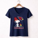 Cardinals Snoopy Woodstock Arizona Cardinals 5 Womens V Neck