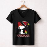 Cardinals Snoopy Woodstock Arizona Cardinals 7 Womens V Neck
